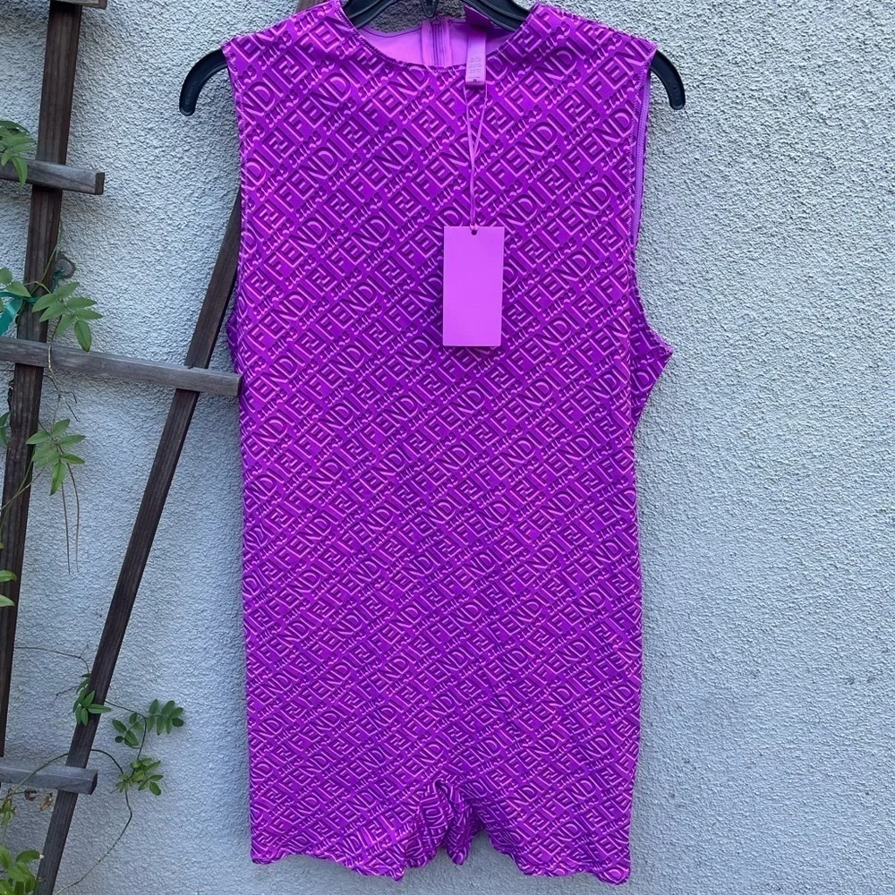 FENDI x SKIMS Sleeveless Mid Thigh Bodysuit in Colorado New with Tags! - Picture 7 of 13